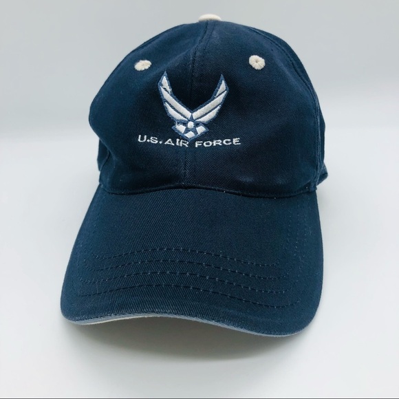 U.S. AIR FORCE - BLUE & WHITE BALL CAP MISAWA AB JAPAN GOSSER GOLF COURSE - Picture 8 of 9